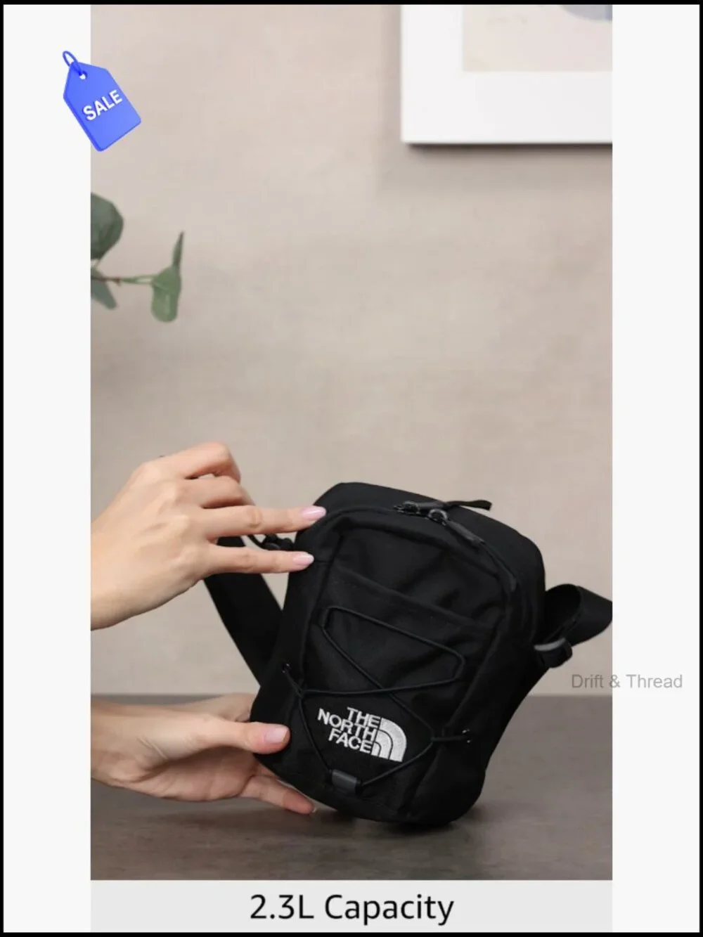 Crossbody Sling Bag with Bungee System, Adjustable Strap, Water-Repellent